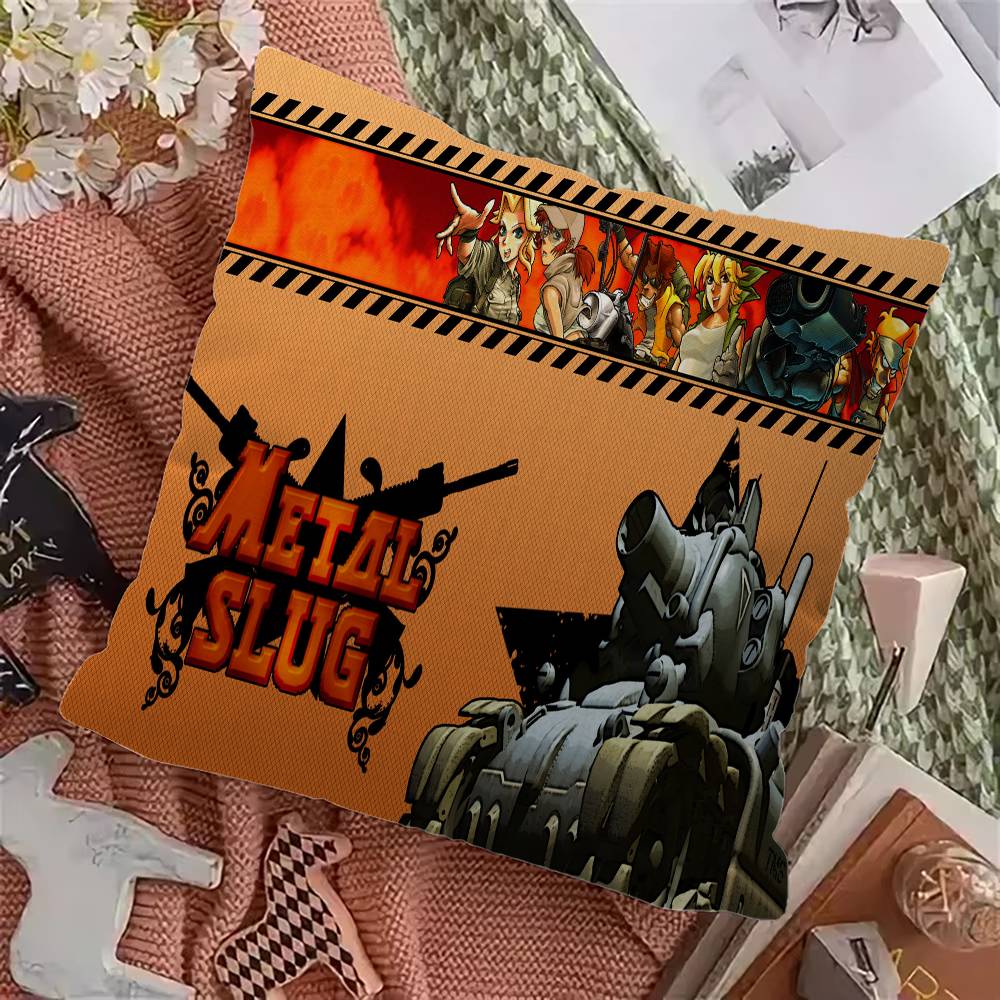 Retro Game Metal Slug Pillow Gift Home Office Decoration Pillow Bedroom Sofa Car Cushion CoverPillow Case