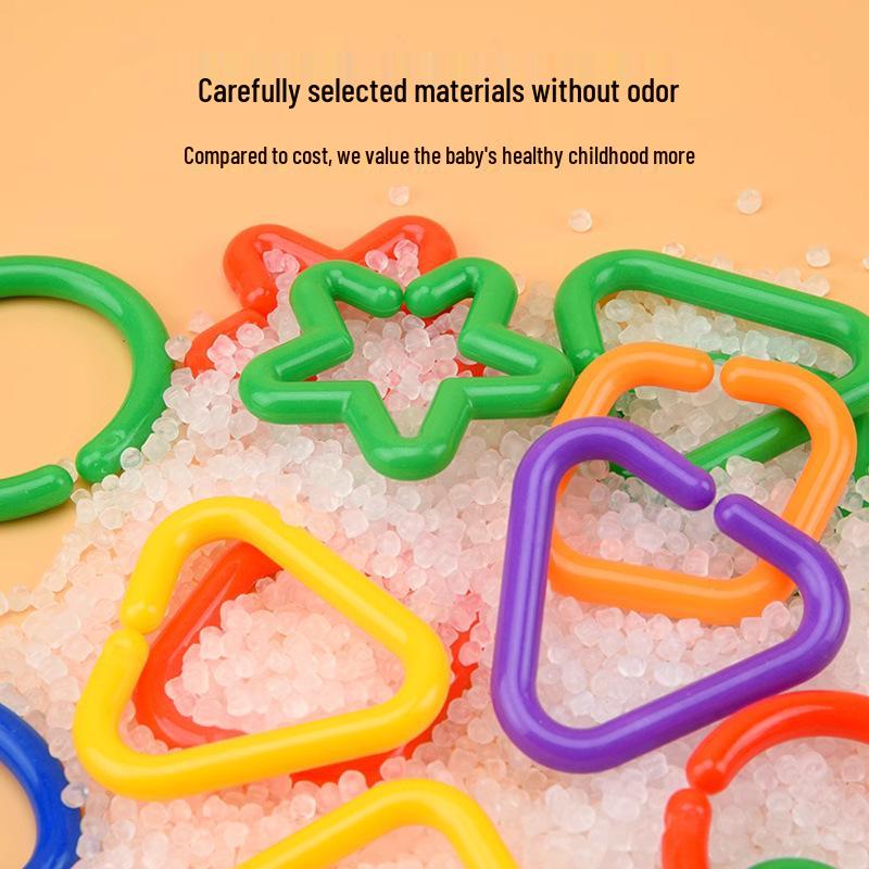 Geometric Chain Buckle Early Education Desktop Toy - Large Building Blocks for Children's Development