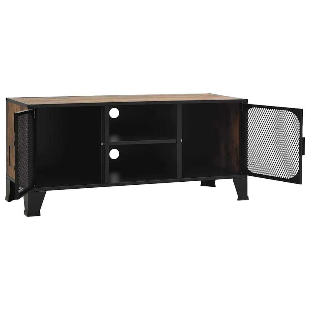 Vidaxl Szafka Pod Telewizor, Rustykalny Brąz, 105X36X47Cm, Metal I Mdf