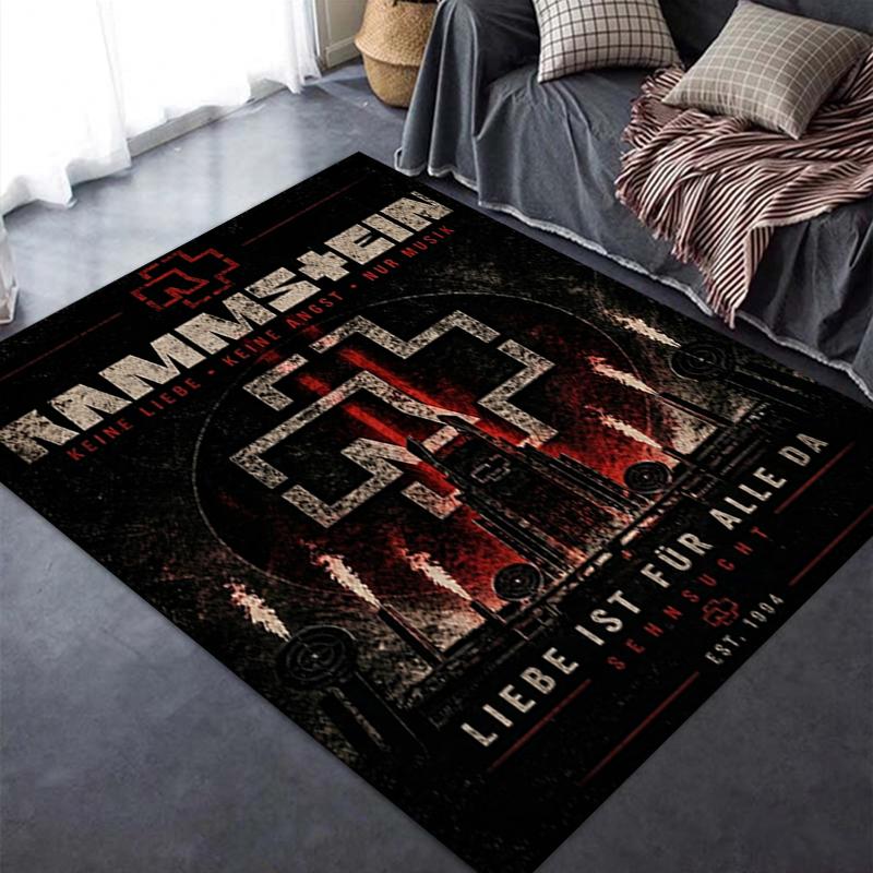 Rammstein Carpet Rug for Living Room Bedroom Home Sofa Decoration,Kids play Non-slip Floor Mat