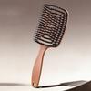 Boar Bristles Vented Paddle Brush Scalp Massage Hair Comb with Long Handle Blow