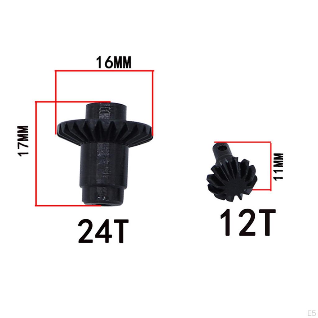 24T 12T Gears Set Front & Rear Drive Shaft for 1:24 RC Crawler Car Replaces