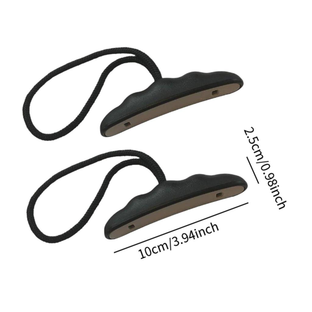 2Pcs Kayaking Accessories Kayak Handles Toggle Boat Rope Handles Lightweight Sleek Universal with Cord for Rowing Surfing