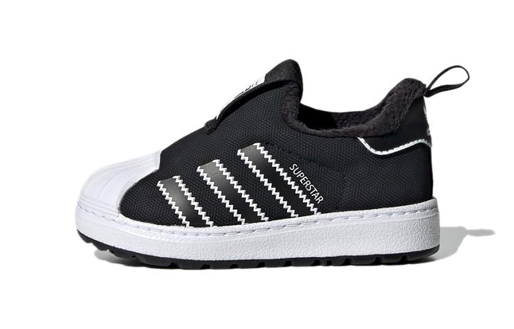 

Adidas Originals SUPERSTAR 360 Fleece lined Abrasion Resistant Low top Skateboard Shoes Black Infant And Toddler EG3366 23