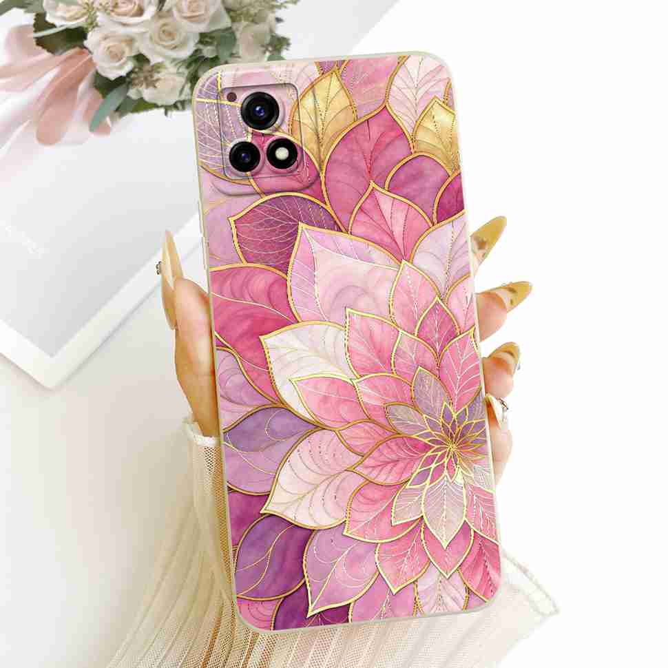 For vivo Y52s 5G V2057A Case Soft Silicone Back Cover For Vivo Y52S Y 52s 5G 6.58" Stylish Color Painting Phone Cases Bumper