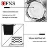 Oufanni Waterproof Men's Steel Band Quartz Watch with Luminous Dial and Double Calendar