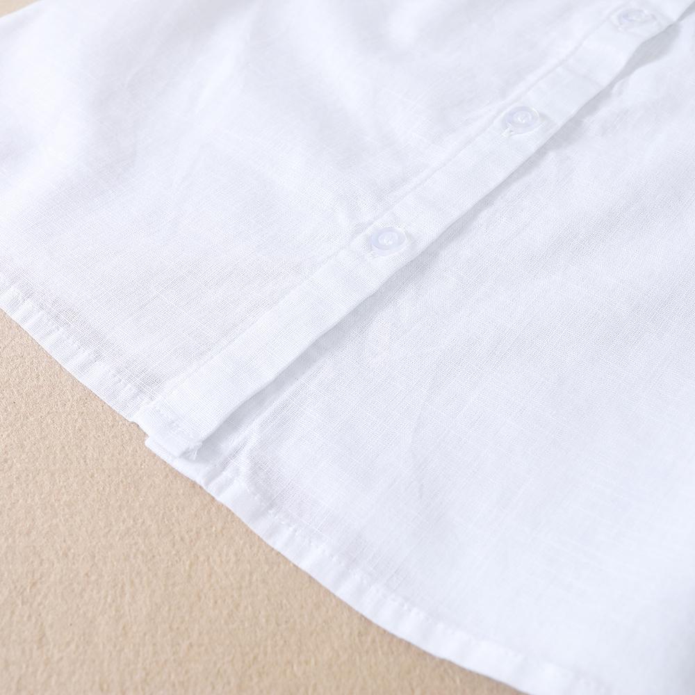 Camicette da ragazza Camicie estive a maniche corte in cotone Bel pizzo causale bianco Top Abbigliamento per bambini di alta qualità