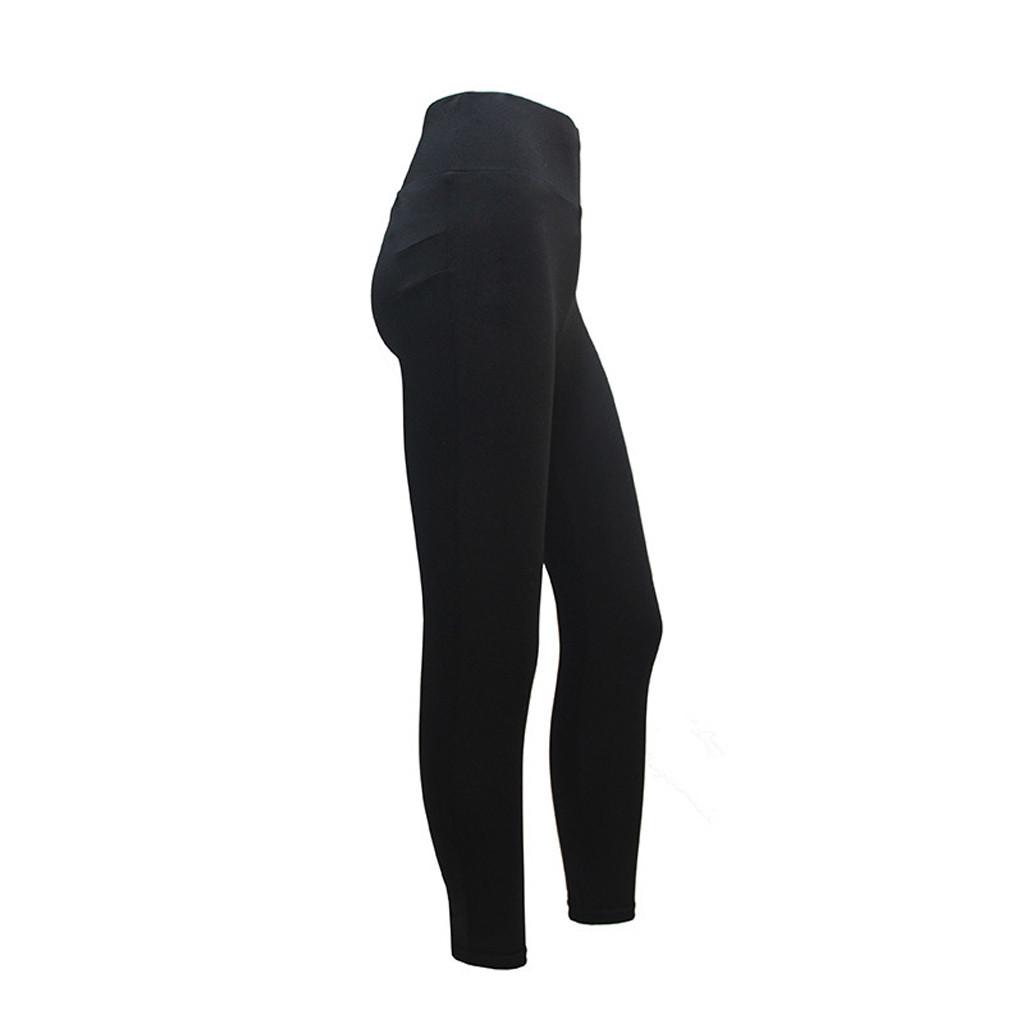 Women Soft High Waist Stretch Pleated Yoga Pants Casual Fitness Leggings Trouser