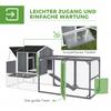 Pollaio con Recinto per 3-4 Galline, Nido a 3 Scomparti, Superficie 1,9 m², Legno di Abete, Grigio