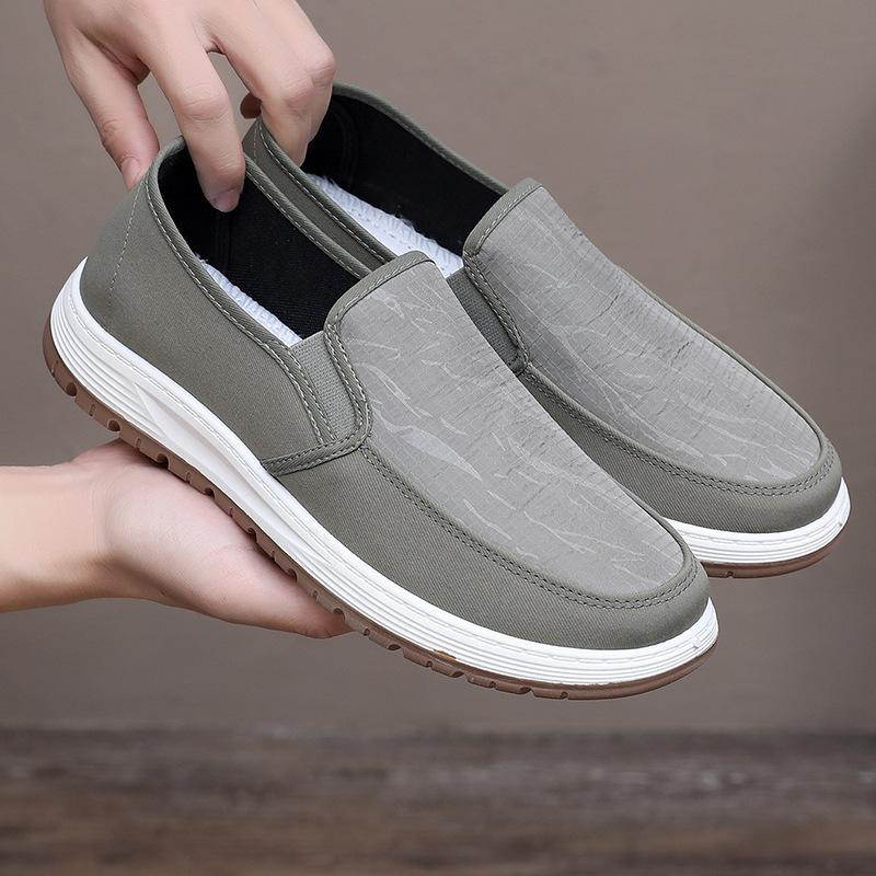 

Мужские повседневные кроссовки без застежек, дышащие парусиновые туфли-лодочки, легкая обувь для ходьбы, вождения, тренировок в спортзале для мужчин, удобная обувь для бега 44 светло-зеленый