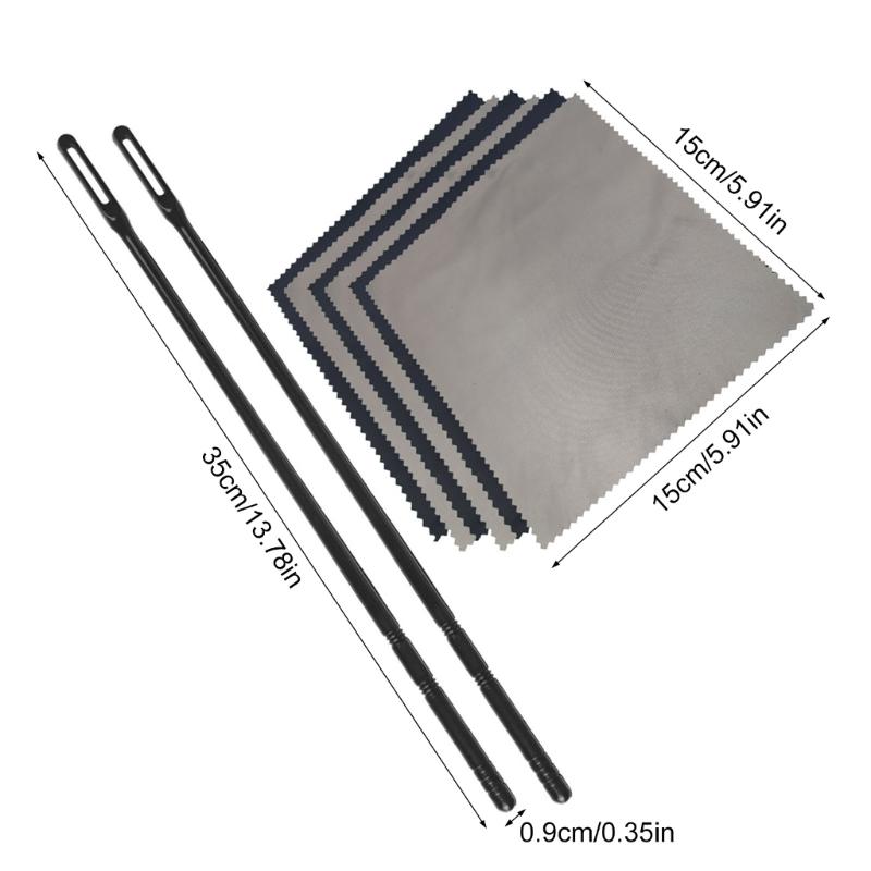 Flute Cleaning Kits Flute Cleaning Swabs Polishing Cloth Flute Cleaning Tools Musical Instruments Cleaning Accessories