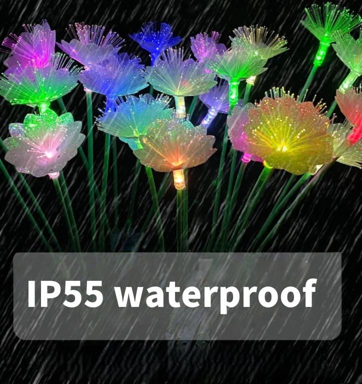 Solar 6LEDS Cherry Blossom Flower Lights Solar Ground Plug Atmosphere Lights Garden Lights Lawn Lights Garden Decoration