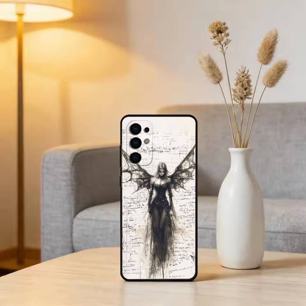G-Gothic Cyber Sigil Phone Case For Samsung S25,S24,S21,S22,S23,S30,Ultra,S20,Plus,Fe,Lite,Note,10,Black Cover