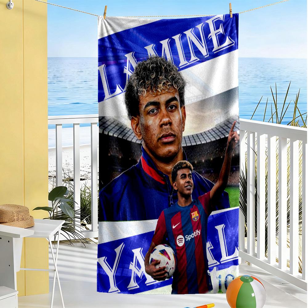 Lamine Yamal Spain Champions Celebration Beach Towel Quick-Dry Soft Microfiber Comfortable Lightweight