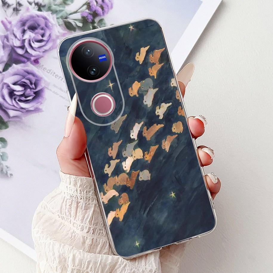 For Vivo V50 Case V2427 Phone Case 2025 New Fashion Butterfly Silicone Soft Cover For Vivo V50 Lite VivoV50 5G Shockproof Bumper