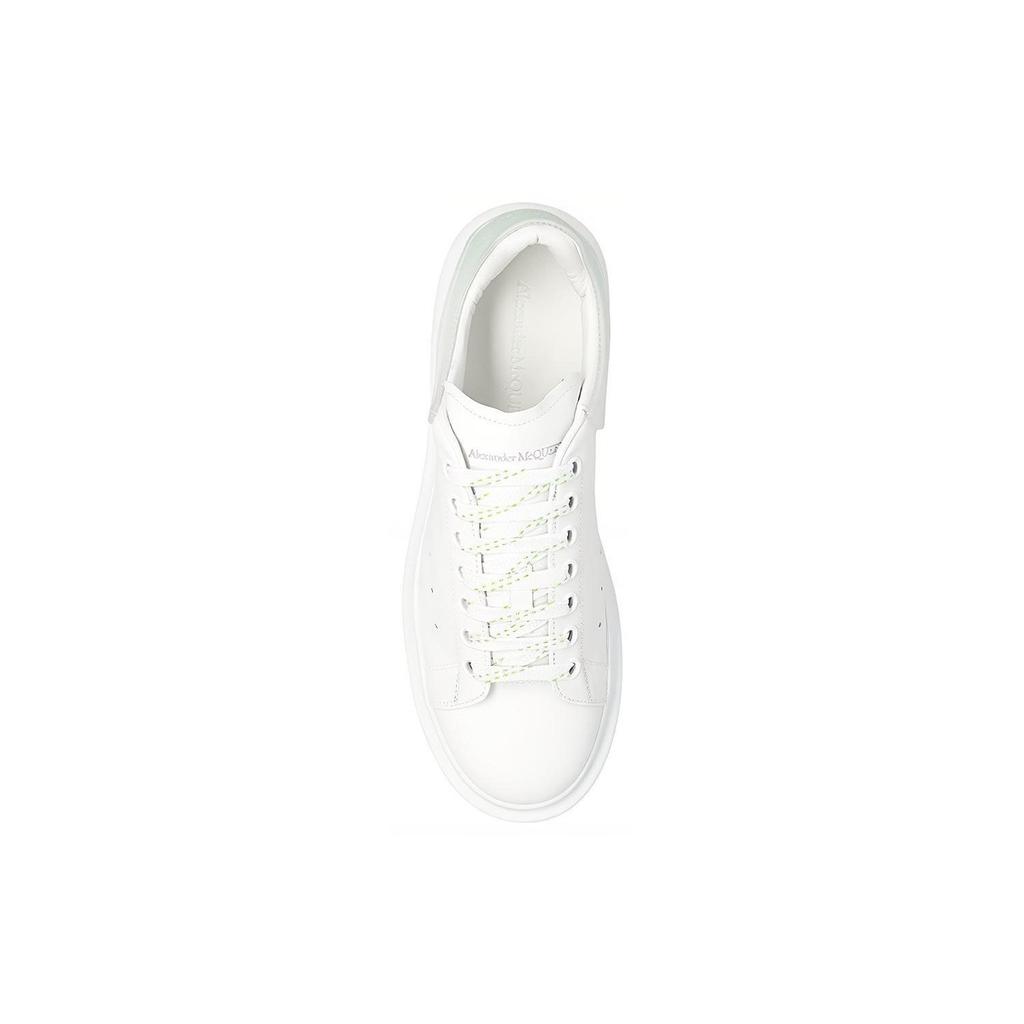 Alexander Mcqueen Oversized Sneaker Cow Leather Low Top Stylish Skateboarding Shoes Men's White Green 727394WICGU8935