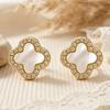S925 Sterling Silver Four-Leaf Clover Stud Earrings: Luxurious, Versatile Design for Women