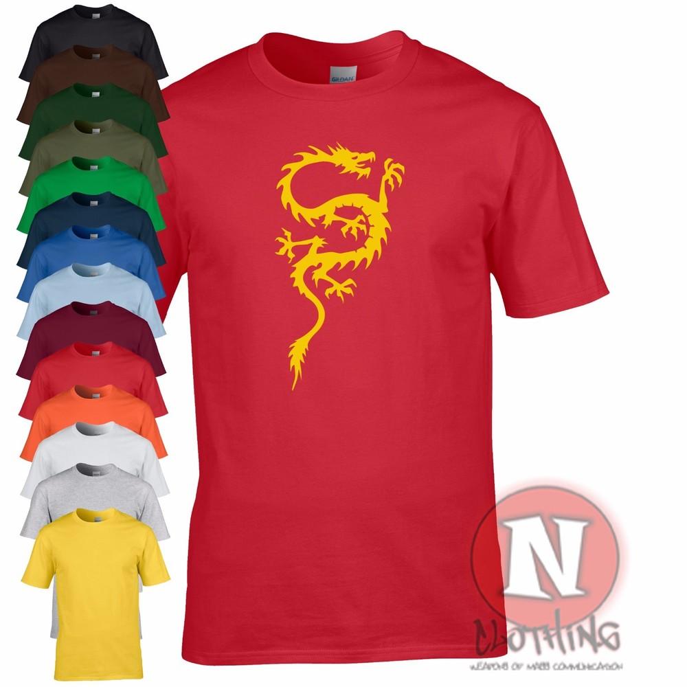 Chinese dragon T-shirt cool oriental Asian kung fu martial arts China Korea