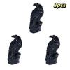 3pcs Skull Crow Miniature Model Halloween Resin Statue Dollhouse Home/Garden Scene Ornament Photography Prop Horror Atmosphere