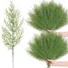 Artificial Christmas Frosted Pine Branches Faux Cedar Branches Fake Snow Sprigs Pine Leaves Plastic Cypress Garland Wreath DIY