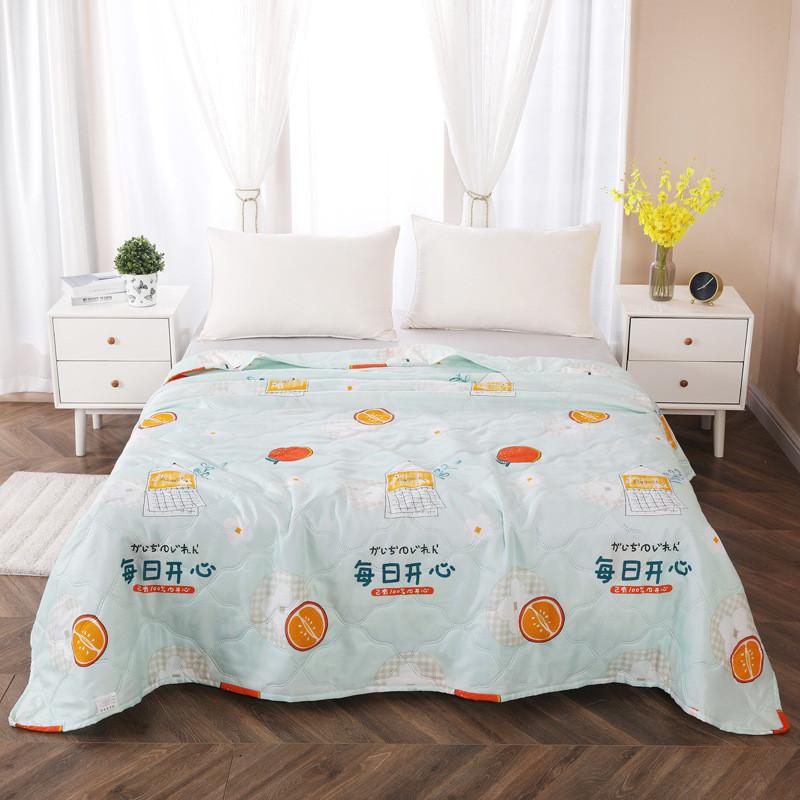Summer Rabbit Flower Bear Print Air Conditioner Quilt With Gift Box Bedroom For
