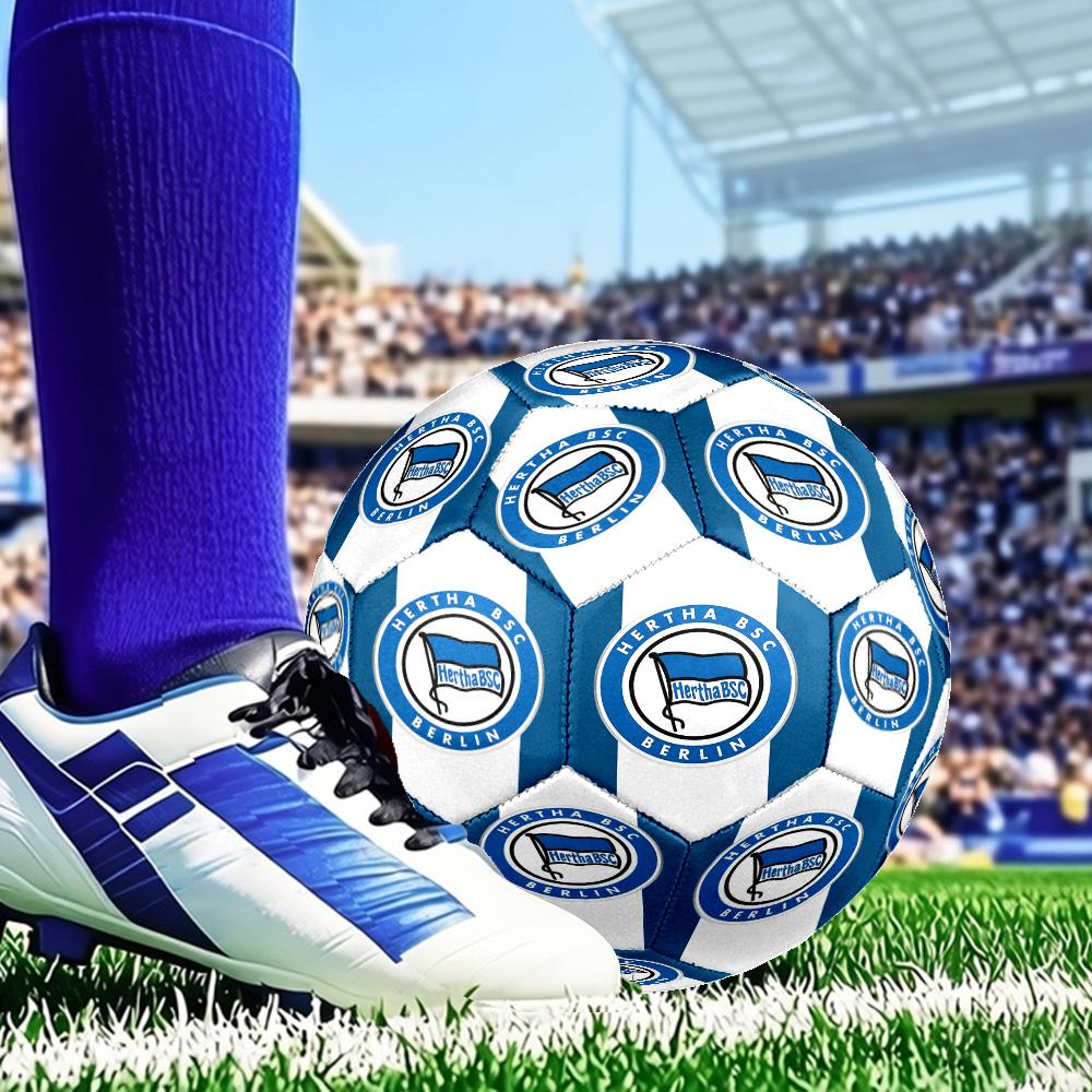 Hertha Bsc Berlin Crest Size 5 Soccer Ball, Suitable for Training and Matches, High-Elasticity, Wear-Resistant Material Gift for Fan