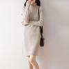 Women Sweater Dress 100% Wool MODERN NEW SAGA Turtleneck Knit Long Pullover Winter Jumpers Wool Long Dress Female