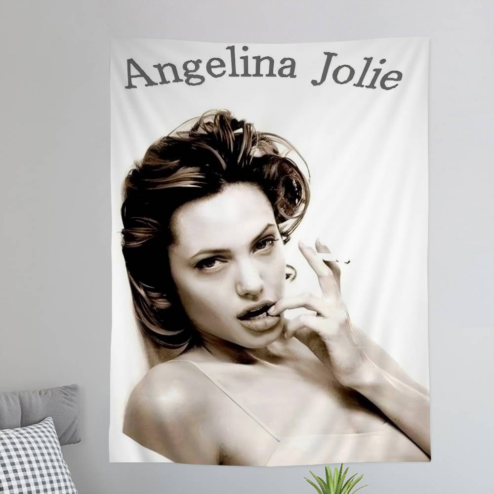 

Actor Star Angelina Jolie DIY Wall Tapestry for Living Room Home Dorm Decor Wall Art Decor 74x94cm(29x37in)