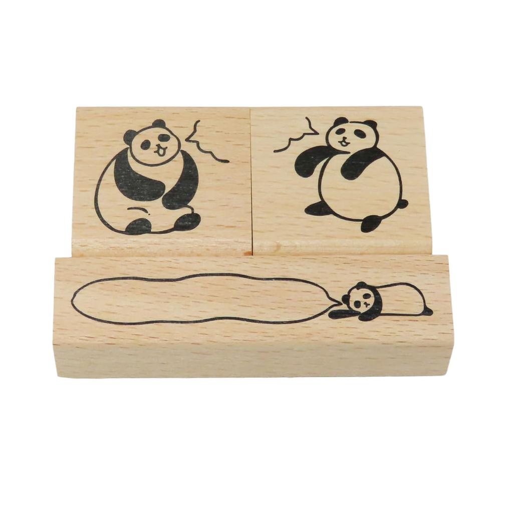 Taiyo Tomar Panda Rubber Stamps (3-Pack) RT-panda-S08