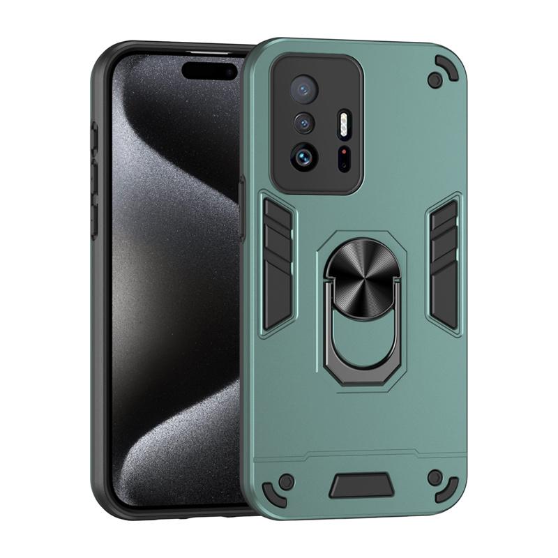 Luxury Shockproof Armor Case For Xiaomi 11T Mi 11 T Pro Magnetic Holder Ring Case For Xiaomi11T Pro Camera Protection Back Cover