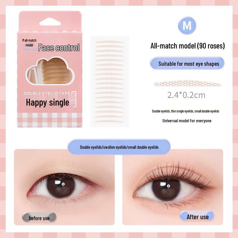 GECOMO Invisible Seamless Eyelid Tape - Natural Thin Big Eye Beauty Makeup Tool for Double and Swollen Eyelids.