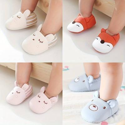 Cartoon Cute Sock Shoes 0-18M Doll Soft Bottom Children's Floor Sports Shoes BeBe Children's Walking Shoes