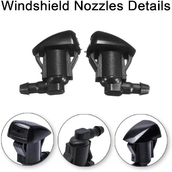 Toyota Windshield Washer Nozzles Kit - Replaces OEM #85381-AE020, Fits 04-10 Sienna, 05-12 Corolla, 04-08 Solara, 00-05 Tundra