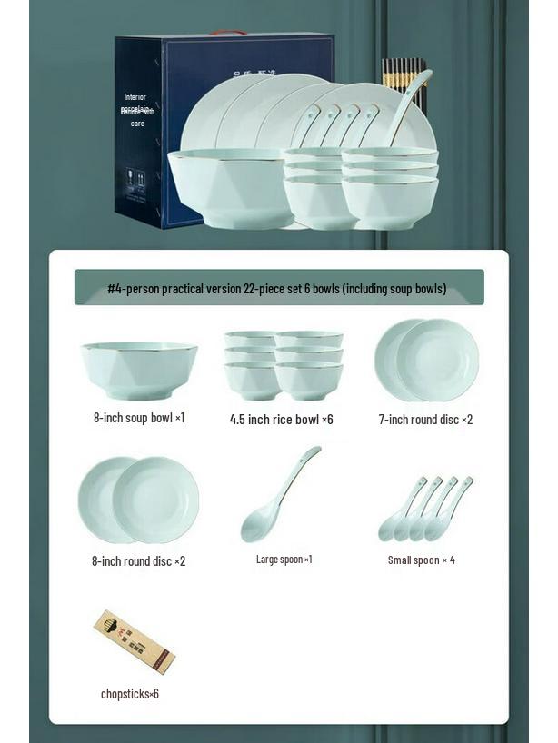 Moder Lanka Ceramic Underglaze Dinnerware Set