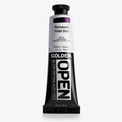 Paint - GOLDEN - Open 60ml - Permanent Dark Violet S7 - Acrylic - Water-resistant