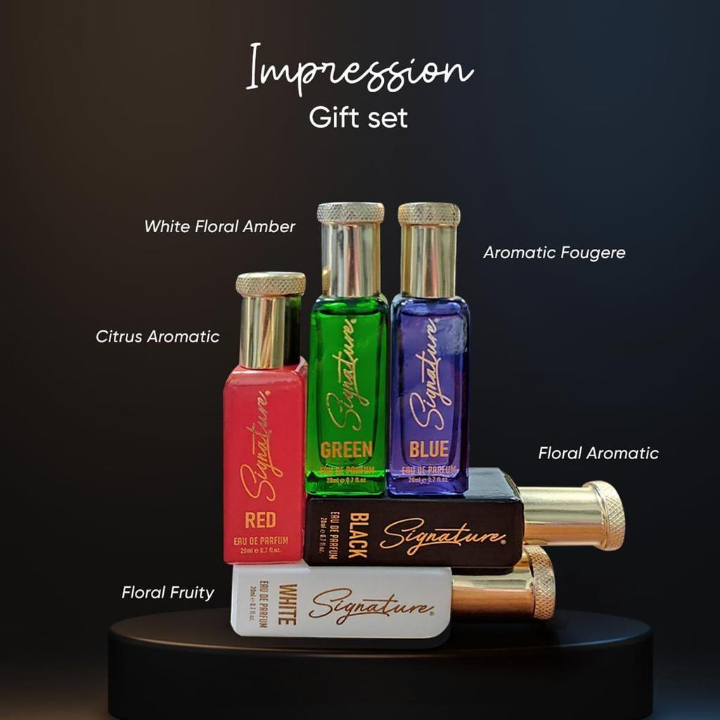 Signature Luxury Unisex Impression Perfume Gift Set Long Lasting Fragrance | Monday To Friday Office Wear Combo | Ideal Corporate & Premium Gift