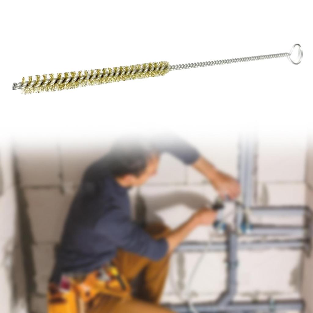 Rørrensebørste med kobberbørster Multifunksjonell metalltrådbørste Fleksibel avløpsbørste for vaskavløp Slitesterkt tilbehør