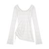 Autumn Sexy Mesh Long Sleeve Sweater Women Summer New French Hollow Thin Sunscreen Tops Korea Chic Knitted Casual Beach Pullover
