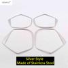 Car Inner Door Speaker Stereo Audio Sound Loudspeaker Frame Cover Trim Stainless Steel Accessories For Cadillac XT4  -