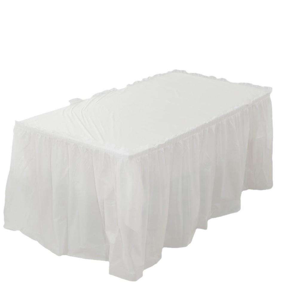 Colorful Thickened Waterproof Disposable Table Skirt Set for Birthdays, Parties, and Weddings
