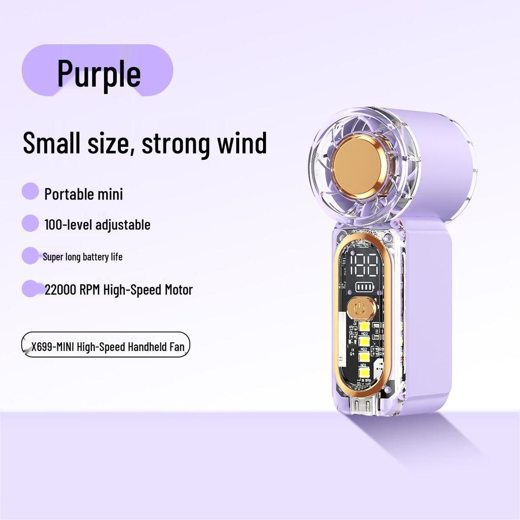 Southeast Asia Bestseller x688 Mini Turbo Handheld Fan - High-Speed, USB Charging, Long Battery Life