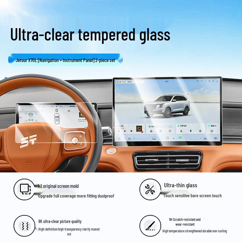 Chery Jetour X70L Screen Protector & Navigation Film, Interior Car Modification Accessory, fits 26 Models.