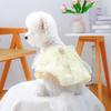 Pet Dog Clothes Floral Yellow Diamond Skirt