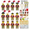 M8227 War of Independence 24 figurines phalanx children assembled small educational toy floor.