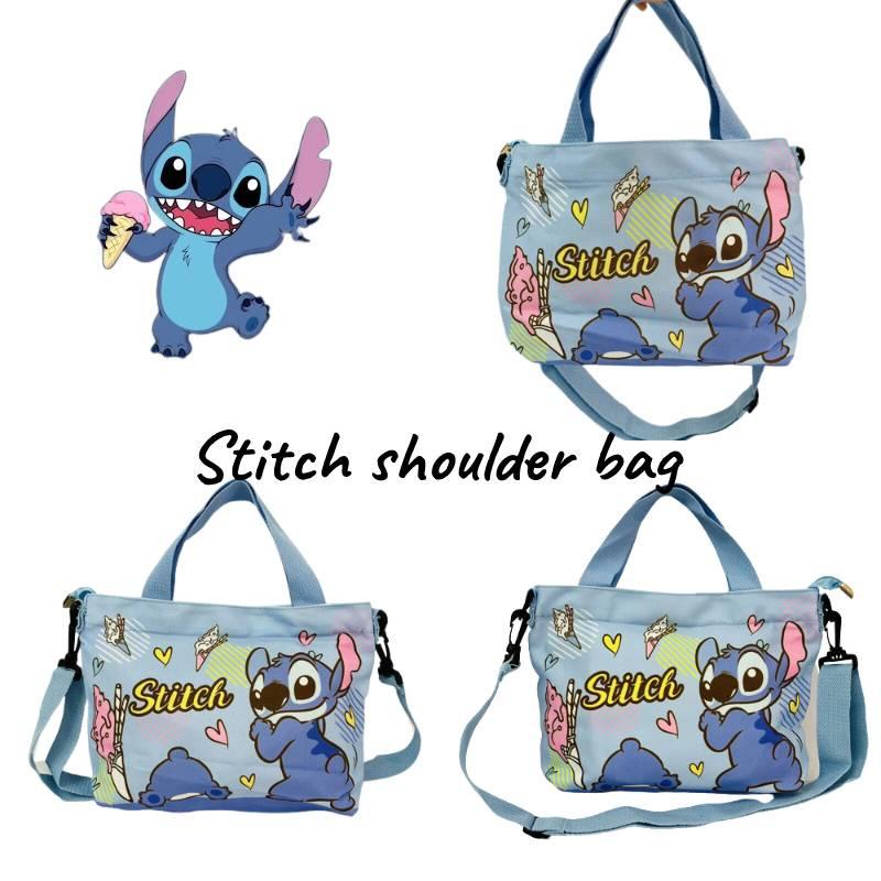 Stylish Canvas Shoulder Bag With Cartoon Design, Blue Color, Medium Size, 3021cm