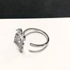 925 Sterling Silver Exquisite Butterfly Diamond Ring – Elegant and Adjustable for Women