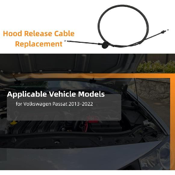 

561823535 Hood Release Cable Replacement for Volkswagen Passat