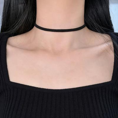 Simple Leather Choker Necklace For Girls Women Party Necklaces Fashion Trend Jewelry On The Neck Accessories Gift Wholesale