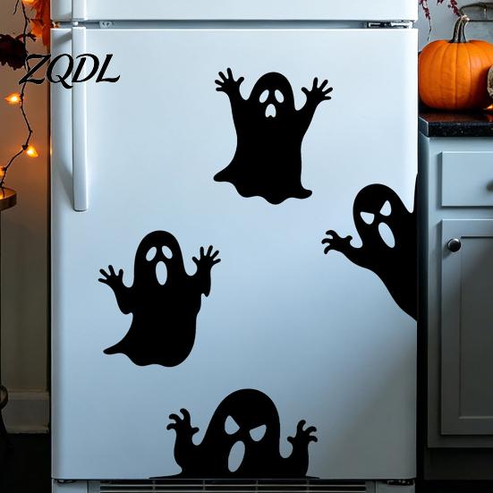 Ghost Witch Party Decor Halloween Silhouette Static Window Stickers, Waterproof PVC Decals, Clings Removable for Home Glass Decoration Film