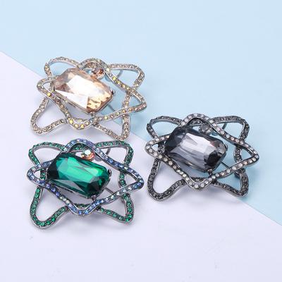 Accessori Semplici Strass Moda Spilla Decorativa Spilla a Stella a Cinque Punte Spilla per Colletto in Vetro per Uomo e Donna